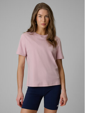 4F 4F T-Shirt BASIC+ Różowy jasny Regular Fit