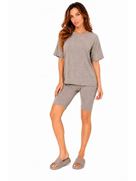 Agatha Studio Agatha Studio Komplet bluzka i spodnie A26LS-KA-K40 Beżowy Slim Fit