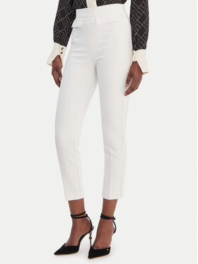 Elisabetta Franchi Elisabetta Franchi Bavlnené nohavice PA-170-61E2-V290 Biela Regular Fit