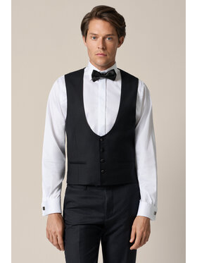 Lancerto Lancerto Kamizelka garniturowa Consuegra KA073126000007 Czarny Slim Fit