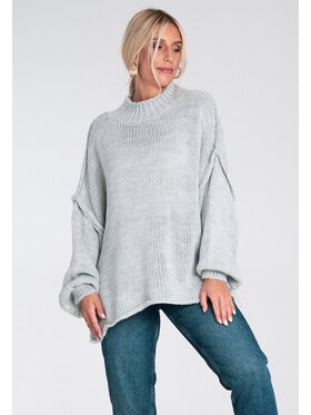 FIGL FIGL Svetr M1238 Šedá Regular Fit