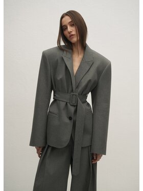 Le Collet Le Collet Marynarka MAREN Szary Oversize
