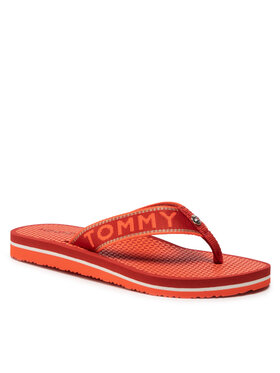 Tommy Hilfiger Tommy Hilfiger Japonki Shiny Webbing Beach Sandal FW0FW06419 Czerwony