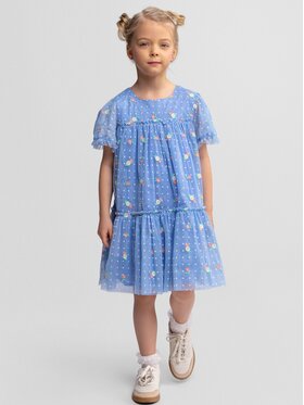 minoti minoti Sukienka elegancka 30DRESS118 Błękitny Regular Fit