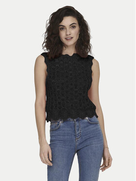 ONLY ONLY Top Luna 15291602 Negru Regular Fit