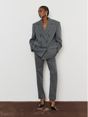 La Mania La Mania Spoločenské nohavice DANA 2 Sivá Classic Fit