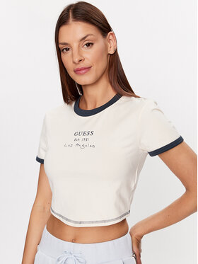 Guess T-shirt Signature V3GI02 KBNW0 Ružičasta Slim Fit