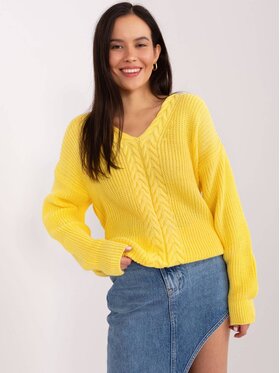 Merg Selection Merg Selection Sweter 239419 Żółty Regular Fit