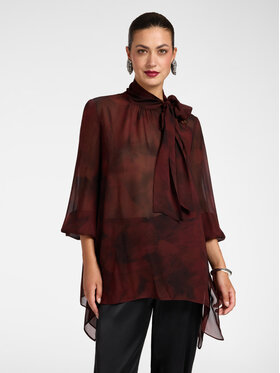 Elena Mirò Elena Mirò Blusa 2024Z000078N001 Bordeaux Regular Fit