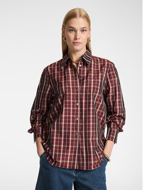 Elena Mirò Elena Mirò Koszula 5041P000368N003 Bordowy Regular Fit