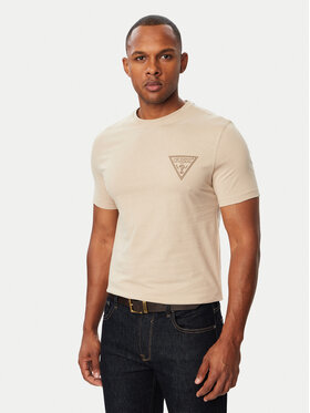 Guess Guess T-Shirt M6BI49 K6186 Béžová Slim Fit