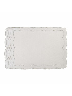 Roseberry Home Roseberry Home Podkładka na stół haftowana Silver Onde Srebrny