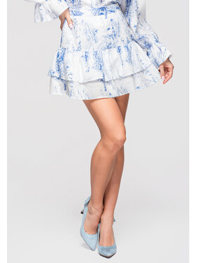 Ombre Ombre Spódnica mini OW-GL-E0001 Niebieski Slim Fit