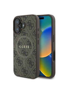Guess Guess Etui na telefon Apple iPhone 16 Plus Brązowy