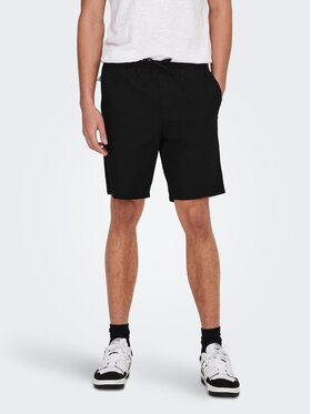 Only & Sons Only & Sons Szövet rövidnadrág 22024967 Fekete Loose Fit