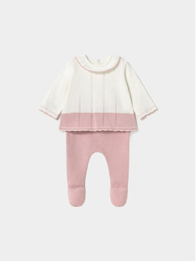 Mayoral Mayoral Set de bluză și pantaloni cu botoșei 1587 Roz Regular Fit