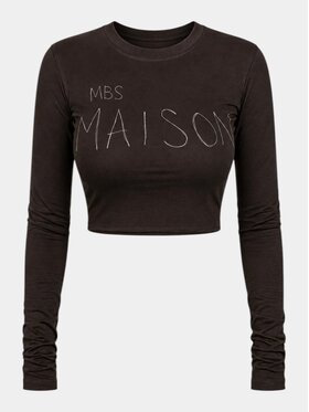 MADE BY SOCIETY MADE BY SOCIETY T-Shirt FORM CORE - T27517 Brązowy Basic Fit