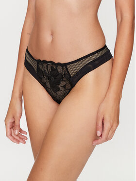Chantelle Chantelle Бикини тип прашка Fleurs Si C12Q90 Черен