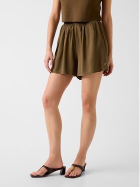 Guess Guess Šortky z materiálu 182078 Hnědá Classic Fit