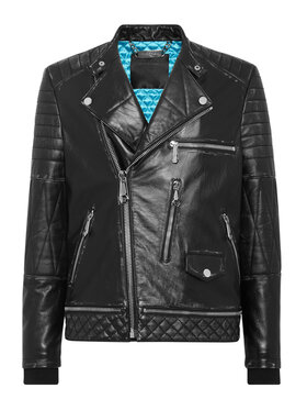 PHILIPP PLEIN PHILIPP PLEIN Giacca di pelle 1971 Nero Slim Fit