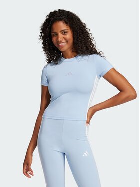 adidas adidas T-Shirt 139377 Błękitny Slim Fit