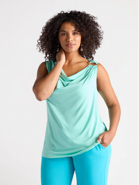 Fiorella Rubino Fiorella Rubino T-Shirt G055L008365N005 Turkusowy Regular Fit