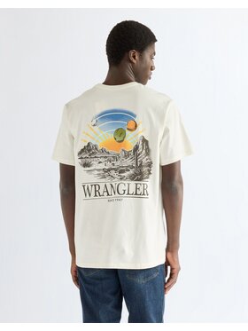 Wrangler Wrangler T-Shirt GRAPHIC TEE Biały Relaxed Fit
