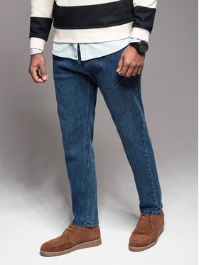 Ombre Ombre Jeansy OM-PADP-0227 Modrá Carrot Fit