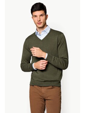 Lancerto Lancerto Sweter Robin Zielony Regular Fit