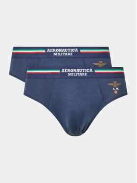 Aeronautica Militare Aeronautica Militare Komplet 2 par slipów AM1USL001 Granatowy