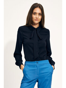 NIFE NIFE Bluzka Bluzka Granatowy Classic Fit