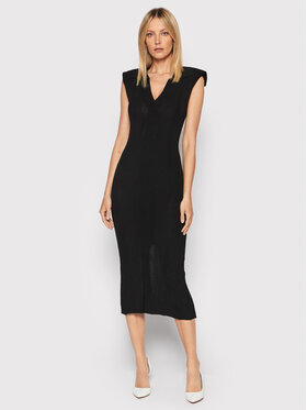 Remain Remain Každodenní šaty Joy Sl Knit RM1089 Černá Slim Fit