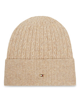 Tommy Hilfiger Tommy Hilfiger Čepice Th Cable Enamel Flag AW0AW17776 Hnědá