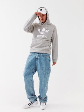 adidas adidas Majica dugih rukava adicolor Classics Trefoil Hoodie IA4884 Siva Regular Fit