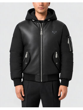 PHILIPP PLEIN PHILIPP PLEIN Kurtka bomber 31548 Czarny Regular Fit