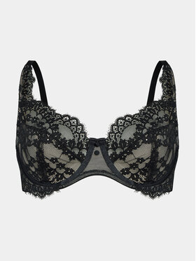 Hunkemöller Hunkemöller Nedrček s kostjo Daisy 202109 Črna
