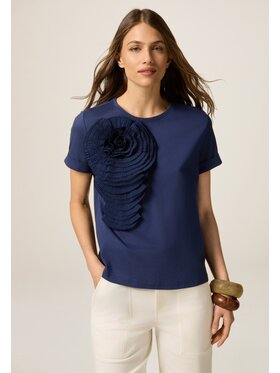 Oltre Oltre T-shirt G399J004193N034 Blu Regular Fit