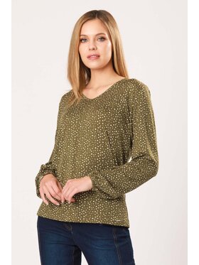 QUIOSQUE QUIOSQUE Halenka GROCH BLOUSE Zelená Regular Fit