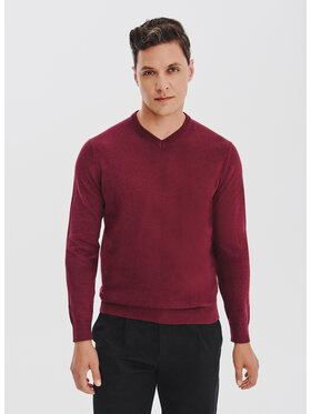 Pako Lorente Pako Lorente Sweter P25WB-2X-027 Bordowy Classic Fit
