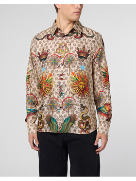 PHILIPP PLEIN PHILIPP PLEIN Camicia 29793 Beige Regular Fit