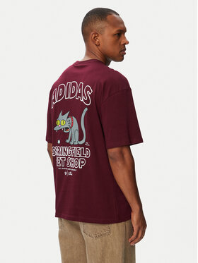 adidas adidas Футболка Snowball Graphic LG5065 Бордовий Oversize