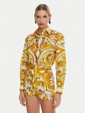 Dolce&Gabbana Dolce&Gabbana Koszula F5S65T FI5JK Żółty Regular Fit