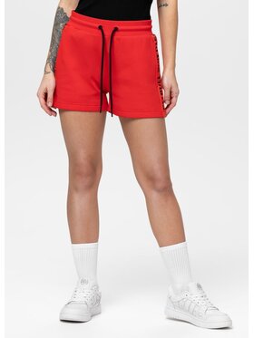 PITBULL PITBULL Szorty sportowe TAPE EXPLORY Czerwony Regular Fit