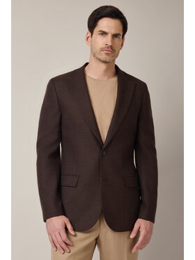 Lancerto Lancerto Marynarka Ferla MA073225000010 Brązowy Slim Fit