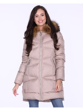 Perso Perso Kurtka damska BLH220038FXR Beżowy Regular Fit