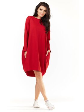 Infinite You Infinite You Vestito di maglia M154 Rosso Basic Fit