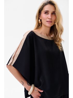 blue shadow blue shadow Bluzka Kasjo Czarny Regular Fit