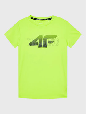 4F 4F Koszulka techniczna HJZ22-JTSMF001 Zielony Regular Fit