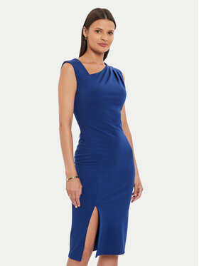 Rinascimento Rinascimento Φόρεμα κοκτέιλ CFC0119761003 Μπλε Slim Fit