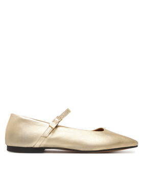 Tommy Hilfiger Tommy Hilfiger Balerini Hilfiger Gold Ballerinas FW0FW09320 Auriu